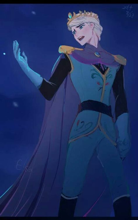 Elsen Genderbent Disney, Male Elsa, Disney Gender Swap, Gender Bent Disney, فنسنت فان جوخ, Disney Gender Bender, Disney Mignon, Princesas Disney Anime, Cartoon Kunst