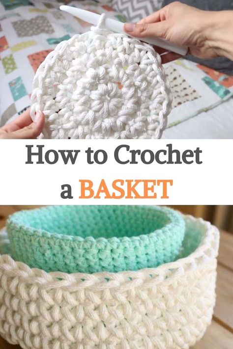 Easy Beginner Crochet Basket, Crochet Basket For Beginners, Simple Crochet Basket Pattern Free, Crochet Basket Beginner, How To Crochet A Basket For Beginners, Easy Crochet Baskets For Beginners Free, Crochet Basket Easy, Crochet Baskets Free Patterns Simple, Easy Crochet Baskets For Beginners