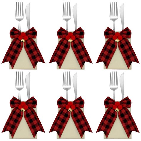 PRICES MAY VARY. Strong and durable: these Christmas fork bags are made of quality linen, strong and durable, safe and reliable, suitable for storing forks, also washable, can be cleaned with water after use Sufficient quantity: you will receive 12 pieces of burlap utensil cutlery holders, enough quantity to decorate your Christmas table, the size of this table is approx. 4.53 x 3.15 inch, very suitable for container, at the same time, sufficient quantity also enough for you to share Thoughtful Burlap Utensil Holder, Christmas Party Dinner, Christmas Silverware Holder, Silverware Holder, Christmas Dinner Party, Cutlery Holder, Dinner Decoration, Party Dinner, Drawer Organizers