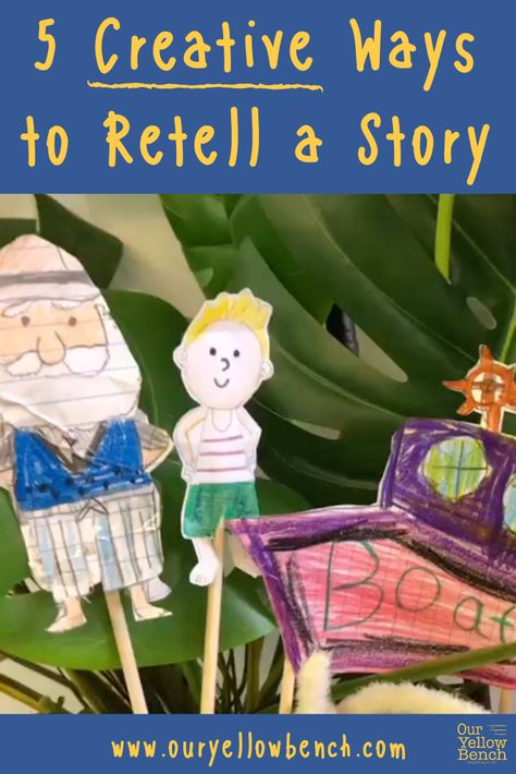 Find new ways to practice retelling familiar stories and build literacy skills such as sequencing sentences, familiarity with repetitive phrasing, notice changes in characters and form opinions about stories. Have fun with storytelling and retelling! Retell A Story, Retelling Activities, Story Telling Activities, Wordless Picture Books, Story Retell, Story Sequencing, Story Activities, Happy Stories, Homeschool Art