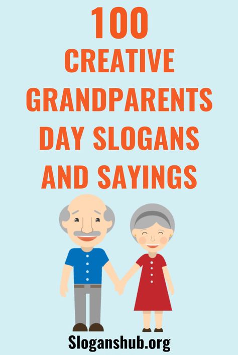 100 Creative Grandparents Day Slogans and Sayings  Grandparents' Day is a secular holiday celebrated in the United States since 1978 and officially recognized in a number of countries on various days of the year, either as one holiday or sometimes as a separate Grandmothers' Day and Grandfathers' Day. Click to see 100 Creative Grandparents Day Slogans & Sayings that you can use on t shirts, banners & poster to show your love #slogans #sayings #grandparentsday #grandparentsdayslogans Grandparents Day Poster Ideas, Grandparents Day Themes For School, Grandparents Day Banner Ideas, Grandparents Day Bulletin Board Ideas, Grandparents Quotes Funny, Grandparents Day Banner, Grandparents Day Poster, Grandparents Day Quotes, Parents Day Quotes