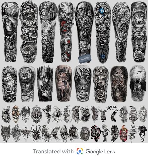 Skeleton Animals, Tattoos Arm Mann, Cover Up Tattoos For Men, Flower Skeleton, Tattoo Bras Homme, Underarm Tattoo, Full Hand Tattoo, Tattoos Temporary, Clock Flower