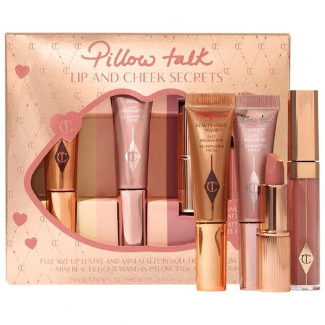 Pillow Talk Lip and Cheek Secrets Set - Charlotte Tilbury | Sephora Charlotte Tilbury Pillow Talk, Charlotte Tilbury Makeup, Sephora Sale, Sephora Favorites, Batons Matte, Travel Size Beauty Products, Hydrating Lip Gloss, Power Of Makeup, Foundation Primer