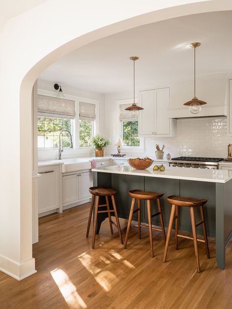 Original Character Shines in this West Seattle 1928 Tudor | Rue Farmhouse Cottage Kitchen, Farmhouse Vibes, Large Open Kitchens, West Seattle, Cozy Farmhouse, Farmhouse Cottage, Kitchen Faucets, Cottage Kitchen, Original Character