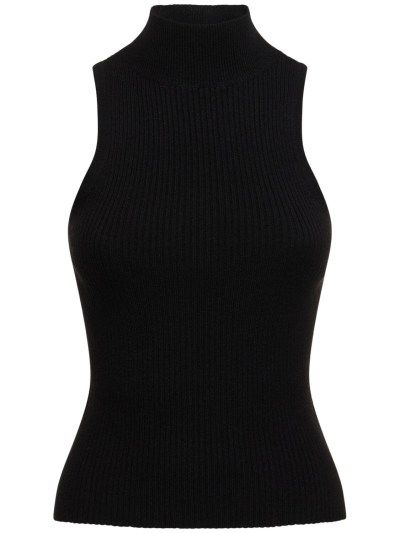 Farrah turtleneck cashmere tank top - Reformation - Women | Luisaviaroma Airport Fashion, Airport Style, Black Tank Tops, Fall Fashion, Cashmere, Black Women, Turtle Neck, Tank Top, Cool Outfits