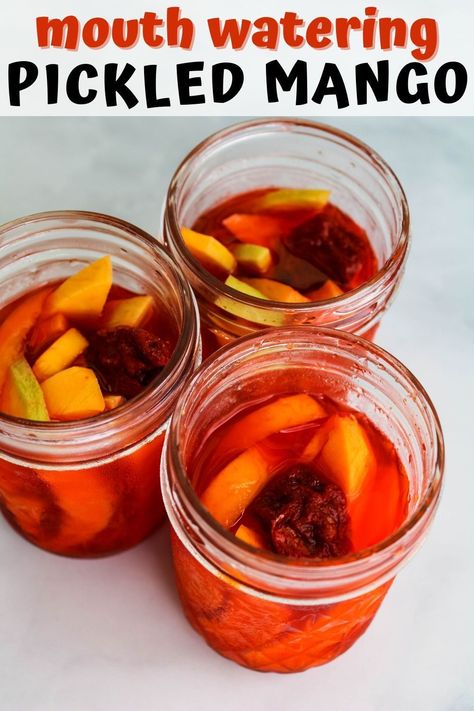 Li Hing Mui Pickled Mango, Li Hing Mui Recipes, Pickled Mango Recipe, Mango Pickle Recipes, Island Desserts, Hawaii Recipe, Hawaii Snacks, Li Hing Mui, Pickle Mango Recipe