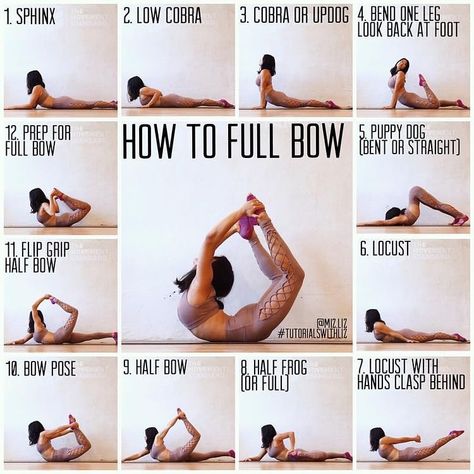 #bowpose #fullbowpose#Dhanurasana is an intermediate #yoga pose similar to a #backbend. It’s one of the 12 basic #hathayogaposes. By lifting your torso up and backward, the #chest is opened and the back is deeply #stretched. This pose is a great way to deeply stretch the back after a long day of hunching over. #yoga #yogaposes #yogaposesforbeginners #yogainspiration #yogaillustration #yogaformen  #yogaforbackpain #yogafitness  #fitnessmotivation #athomeworkouts #healthyoga #yogaworkouts Cer Nocturn, Hard Yoga, Bow Pose, Latihan Yoga, Yoga Beginners, Feel Stuck, Yoga Iyengar, Yoga Posen, Namaste Yoga