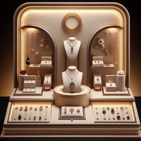 Visual Merchandising Displays Jewelry, Jewelry Shop Interior, Jewelry Vendor Display, Jewelry Table Display, Modern Jewelry Store, Jewelry Shop Display, Jewelry Store Displays, Jewelry Store Interior, Jewelry Booth