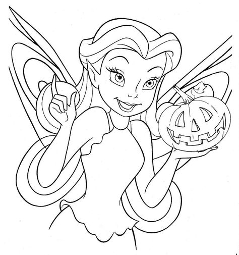 Tinkerbell%20-%20Free%20Disney%20Halloween%20Coloring%20Pages Disney Halloween Coloring Pages, Tinkerbell Coloring Pages, Halloween Coloring Pages Printable, Tumblr Coloring Pages, Cute Halloween Coloring Pages, Pumpkin Coloring, Fairy Coloring Book, Free Halloween Coloring Pages, Halloween Coloring Sheets