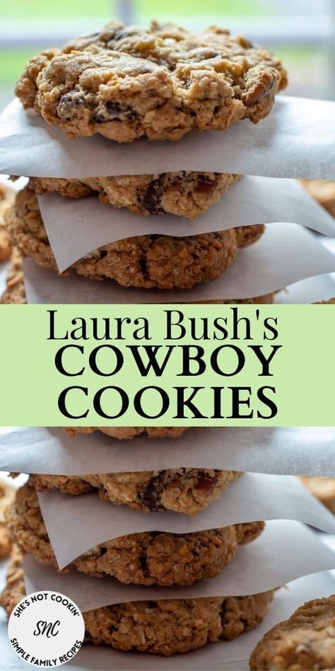 George Bush Cowboy Cookies, Cookies That Travel Well Road Trips, Ranch Cookies Recipe, Barbara Bush Cowboy Cookies, Taste Of Home Cookie Recipes, Costco Cookies Copycat, Big Batch Cookie Recipes, Summer Cookie Ideas, Large Cookies Recipe