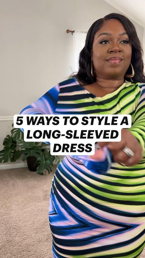 5 WAYS TO STYLE A LONG-SLEEVED DRESS🔥 in 2022 | Curvy girl outfits, Fashion hacks clothes, Refashion clothes House Party Outfit Plus Size, Semi Formal Outfit Ideas Plus Size, 2x Women Fashion, Nice Dinner Outfits Plus Size, Plus Size Boat Party Outfit, How To Style A Maxi Dress Summer, Plus Size Clothing Hacks, Janine Teagues Outfit, Wearing Clothes Wrong