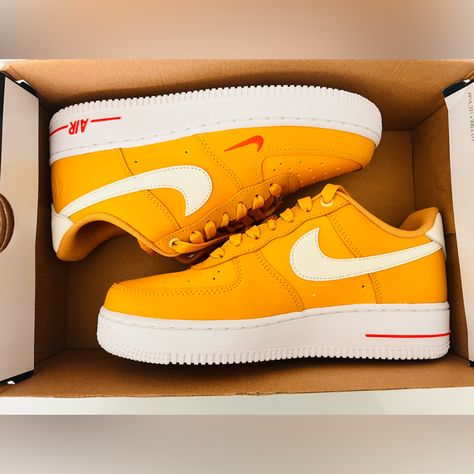 Wmns Air Force 1 '07 Se - Yellow/White/Red, Us 8, 9.5 Air Force 1, Nike Air Force, Red Yellow, Yellow White, Air Force, Nike Shoes, Nike Women, Nike Air, Force