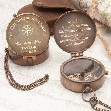 Personalized Compass Gift, Engraved Compass, Engraved Handwriting, A Compass, First Communion Gifts, Anniversary Gifts For Couples, Christmas Gifts For Him, Anniversary Gifts For Husband, Groomsmen Gift