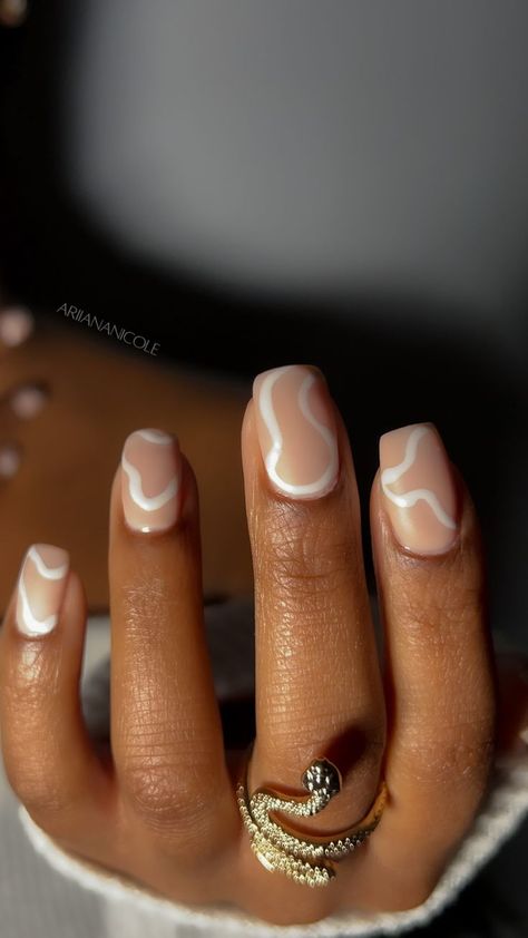 short nails ideas, white nails, abstract nail art, gel nail designs, gel nails ideads short, short nails design, short nails art, short nails ideas spring, short nails spring, short nails black women White Nails Abstract, Short Nails Ideas White, Short Nails Ideas Spring, Short Short Nails, Short Nails Black Women, Nails Inspiration Black, Short Nail Ideas, Natural Nail Designs, Short Gel Nails