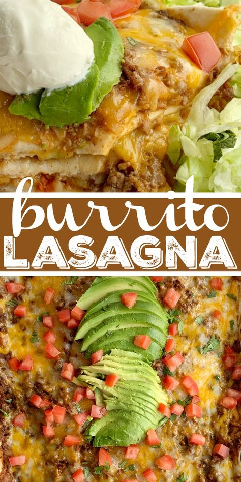 Burrito Lasagna, Beef Spanish Rice, Beef Burrito, Peachy Eyeshadow, Recipes Potato, Cheese Lasagna, Rice Recipes For Dinner, Easy Meal Ideas, Recipes Soup