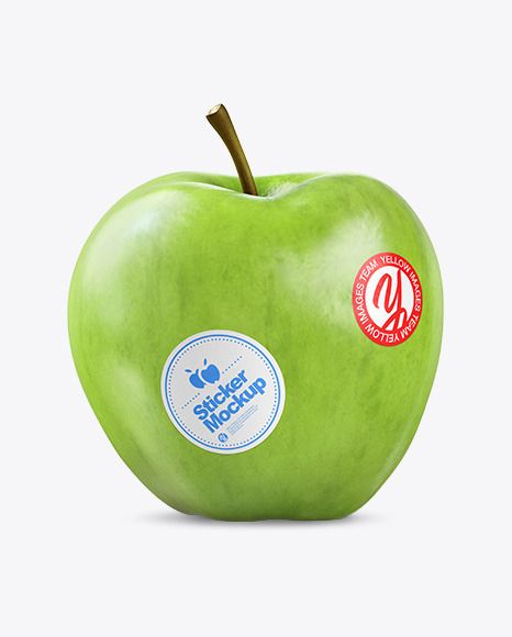 Apple with Stickers Mockup Apple Sticker, Fruit Png, Food Mockup, Apple Stickers, Sweet Fruit, Snack Options, Great Desserts, Vegetarian Diet, Download Images