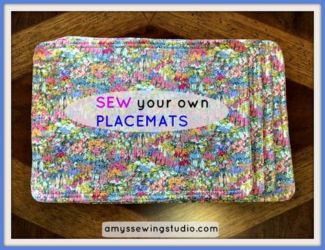 Fabric Table Mats, Place Mats Quilted Patterns Free, Place Mat Patterns Free, Sewing Placemats, Sew Placemats, Diy Placemats Fabric, How To Make Placemats, Placemat Diy, Sewing Ruffles