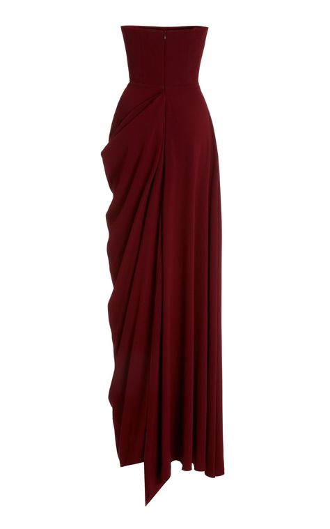 Alex Perry Red Dress, Prom Dress Uk, Burgundy Gown, Red Carpet Dress, Glamouröse Outfits, Gown Red, Burgundy Dresses, Strapless Dresses, Evening Party Gowns