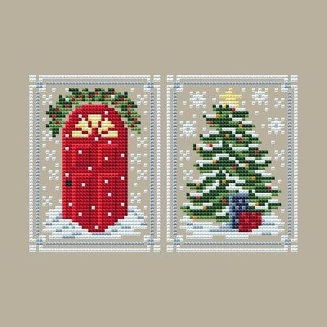 Shannon Christine Designs Cross Stitch, Christmas Cross Stitch Patterns Free, Cross Stitch Christmas Cards, 123 Cross Stitch, Holiday Cross Stitch Patterns, Erin Elizabeth, Holiday Cross Stitch, Xmas Cross Stitch, Cross Stitch Christmas