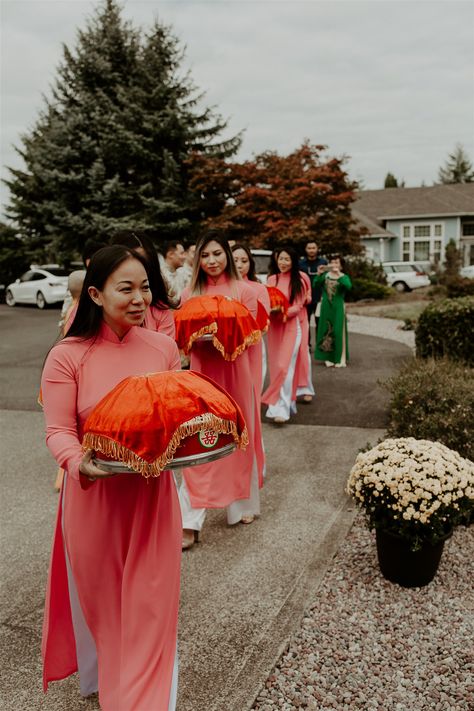 Our Wedding Vietnamese Tea Ceremony | Just A Tina Bit Tea Ceremony Wedding Vietnamese, Vietnamese Tea Ceremony Decorations, Viet Wedding, Wedding Vietnamese, Weeding Themes, Vietnamese Tea Ceremony, Traditional Vietnamese Wedding, Wedding Tea Ceremony, Tea Ceremony Wedding