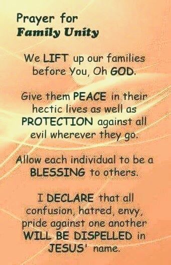 Prayer For Family Unity, Spiritual Warfare Prayer, Unity Prayer, Psalm 133, Prayer For My Family, Family Unity, Faith And Hope, Deliverance Prayers, Spiritual Warfare Prayers