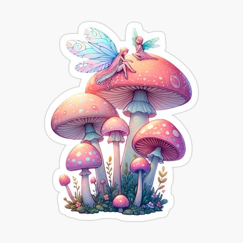 Get my art printed on awesome products. Support me at Redbubble #RBandME: https://www.redbubble.com/i/sticker/Enchanted-Forest-Fairies-on-Mushroom-Fairycore-cottagecore-Fantasy-Art-by-Unitepeople/159907601.EJUG5?asc=u Forest Fairies, Aesthetics Art, Fairycore Cottagecore, Forest Fairy, Enchanted Forest, Cute Cartoon Wallpapers, Sticker Art, Cartoon Wallpaper, Enchanted