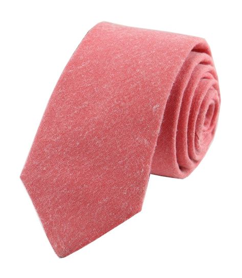 PRICES MAY VARY. Material linen cotton super norrow ties,color As picture. Dimensions (59.05 x 2.36)"/(150 x 6)cm (L x W).Weight 30-50 g. Tie designer created the perfect warm weather tie with this coral red texture piece out of their new summer collection. The unique fabric texture and bright color makes this one of our favorite accessories for warm weather suits in beige, tan, and blue. We matched this tie well to a wide range of suits. Our two favorite outfits: 1. Tan cotton suit, white shirt Watermelon Wedding, Red Texture, Suit White, Tall Boys, Pink Ties, Unique Fabric, Wedding Ties, Coral Red, Tie Colors