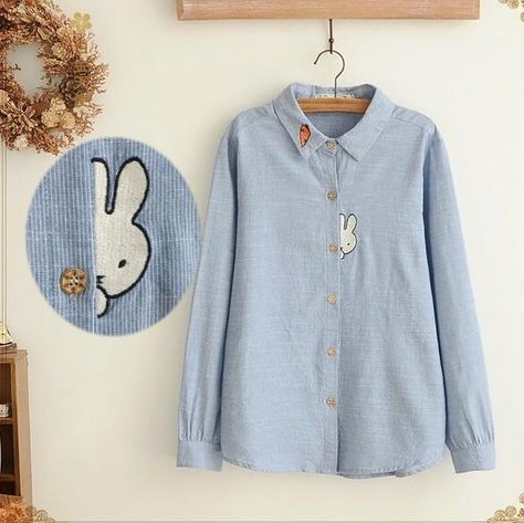 Bunny Applique, Haine Diy, Pola Bordir, Boo Shirts, Diy Broderie, Kleidung Diy, Applique Shirts, Embroidery Patterns Vintage, Embroidery On Clothes