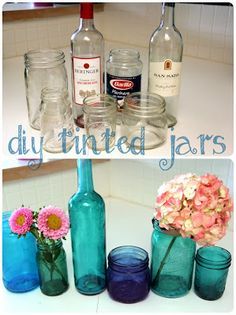 Deco Flowers, Koti Diy, Diy Jar Crafts, Creation Deco, Jar Diy, Wine Bottle Crafts, Mason Jar Crafts, Jar Crafts, Crafty Projects