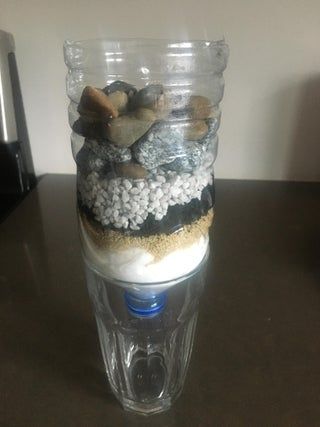 How to Make a Homemade Water Filter : 10 Steps - Instructables Berkley Water Filter Diy, Diy Filter Water, Homemade Water Filter Science Project, Diy Berkey Water Filter Stand Ideas, Diy Water Filter School Project, How To Make A Water Filter, Homemade Water Filter, How To Filter Water, Diy Water Filter System