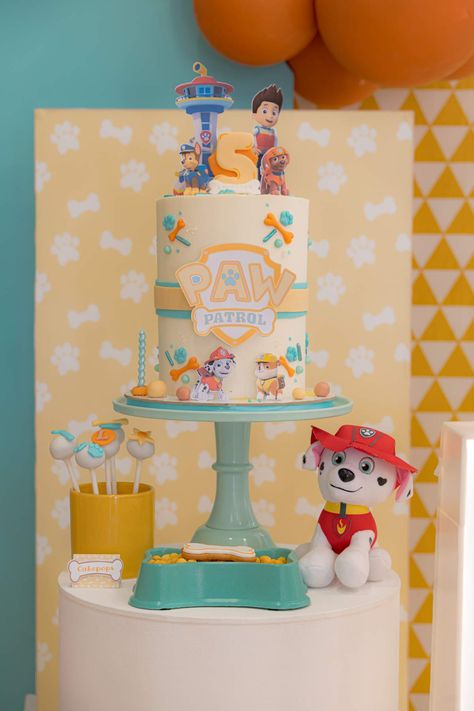 Paw Patrol Birthday Party | CatchMyParty.com Paw Patrol Birthday Cake Boys, Paw Patrol Birthday Party Cake, Paw Patrol Birthday Party Ideas, Birthday Theme Ideas, Paw Patrol Party Favors, Paw Patrol Birthday Decorations, Birthday Paw Patrol, Toddler Boy Birthday, Paw Patrol Birthday Theme