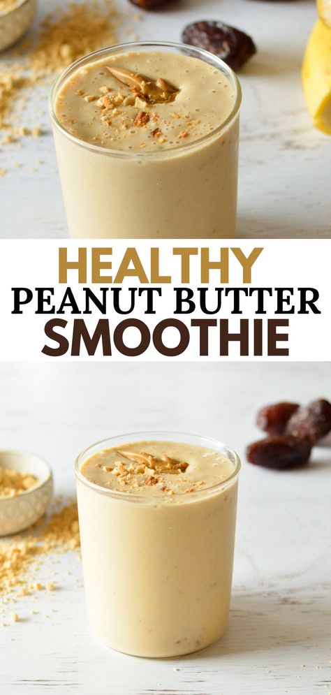 a peanut butter smoothie with crushed nuts on top Healthy Peanut Butter Smoothie, Peanut Butter Powder Smoothie, Pb2 Peanut Butter, Peanut Butter Powder Recipes, Peanutbutter Smoothie Recipes, Pb2 Recipes, Peanut Butter Protein Shake, Protein Powder Smoothie, Healthy Peanut Butter Cups