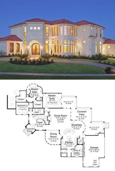 Mediterranean Homes Interior, Mediterranean Style House, Mediterranean House Plan, Mediterranean Style House Plans, Mediterranean House Plans, Mediterranean House, Garage Floor Plans, Mediterranean Style Homes, Homes Interior