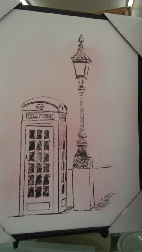 Drawings Of Cities, Easy Ink Drawings, Telephone Drawing, Town Drawing, London Drawing, Sharpie Drawings, Small Sketchbook, Architecture Drawing Sketchbooks, City Sketch