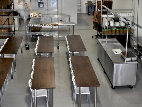 Culinary Classroom, Boarding School Life, Kitchen Classroom, School Cafe, Cooking In The Classroom, Space Food, Maker Space, School Cafeteria, Culinary Experience