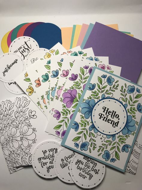 Card Kits For Sale, Diy Card Kits, Card Kits To Make, Stampin Pretty, Hand Made Greeting Cards, Card Sentiments, Card Pattern, Card Making Kits, Making Greeting Cards