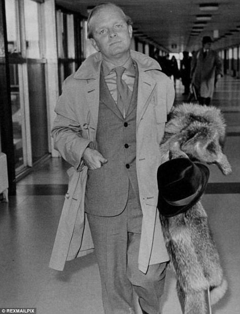 Sensation: Truman Capote, pictured here at Heathrow airport arriving for the opening of the film based on In Cold Blood, penned the ground-breaking novel after making 8,000 pages of notes Slim Keith, Lee Radziwill, Truman Capote, In Cold Blood, Heathrow Airport, Heathrow, The Plaza, Famous Faces, Ny Times