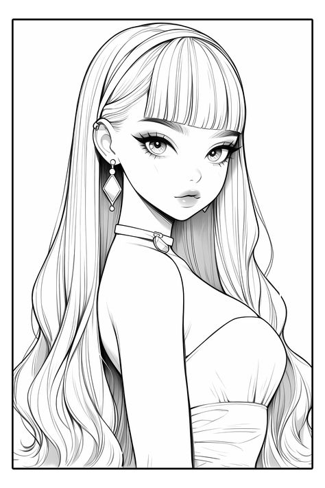 People Coloring Pages, Manga Coloring Book, Color Drawing Art, صفحات التلوين, Adult Coloring Designs, Detailed Coloring Pages, 인물 드로잉, Haiwan Peliharaan, Cartoon Coloring Pages