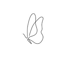 Butterfly Line Drawing, Line Drawing Images, Simple Line Tattoo, Simple Butterfly Tattoo, Butterfly Line Art, Meaningful Paintings, Cute Easy Paintings, Simple Line Drawing, Eagle Tattoos