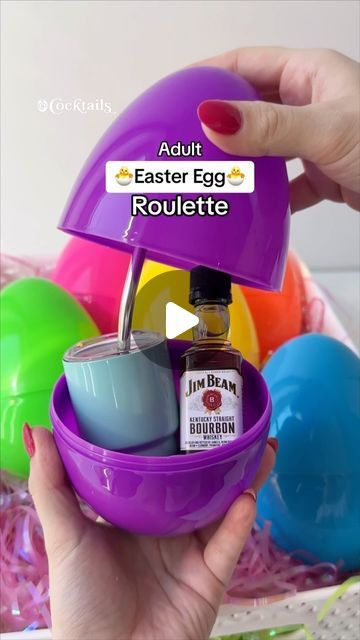 Cocktails (21+ to follow) on Instagram: "Get the mini Stanley-style cups through the link in our bio!🤩 This Adult Easter Egg Roulette will be a hit with friends and family this spring!🐣 @cocktails and @purewow may earn commission through links on our social #adulteastereggroulette #adult #easteregg #easter #roulette #ministanleystylecups #minicups #alcoholshooters #eastergames #easteractivities" Egg Roulette, Mini Stanley, Adult Easter, Easter 2024, Easter Games, Spring Cocktails, Jim Beam, Easter Activities, Follow On Instagram