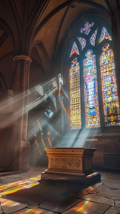 Sunlit Gothic Interior: Shafts of #sunlight pierce through the vibrant #stainedglass windows of a #gothic #church, casting colorful patterns. #architecture #aiart #aiphoto #stockcake ⬇️ Download and 📝 Prompt 👉 https://stockcake.com/i/sunlit-gothic-interior_861490_353966 Gothic Design Interior, Gothic Glass Window, Gothic Cathedral Interior, Churches Aesthetic, Window Rendering, Old Church Aesthetic, Gothic Church Interior, Catholic Church Aesthetic, Drow Cleric