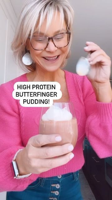 Butterfinger High Protein Pudding, Fairlife Protein Shake Pudding, Protein Shake Recipes With Fairlife, Fairlife Core Power Recipes, Core Power Protein Shake Recipe, Butterfinger Protein Pudding, Fairlife Protein Pudding Recipe, Protein Pudding With Protein Shake, Fairlife Protein Recipes