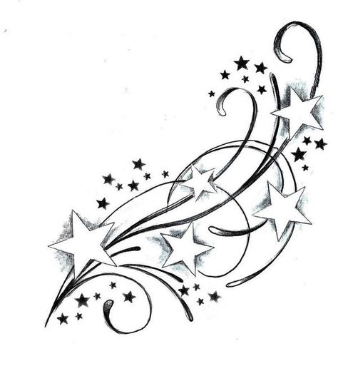 Star Foot Tattoos, Shooting Star Tattoo, Pisces Tattoos, Star Tattoo Designs, Tattoo Templates, Constellation Tattoos, 3d Tattoo, 1 Tattoo, Tattoo Feminina