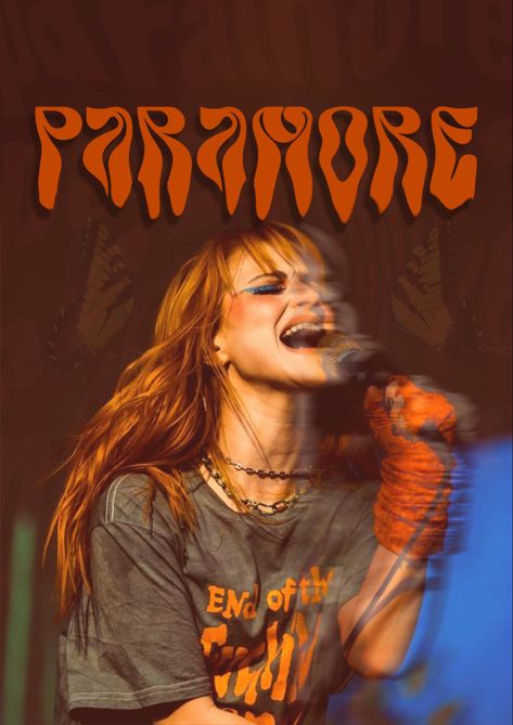 Band Posters Paramore, Paramore Vintage Poster, Paramore Band Poster, Paramore Poster Prints, Paramore Poster Aesthetic, Hayley Williams Wallpaper Aesthetic, Paramore Poster Vintage, Hayley Williams Poster, Paramore Posters