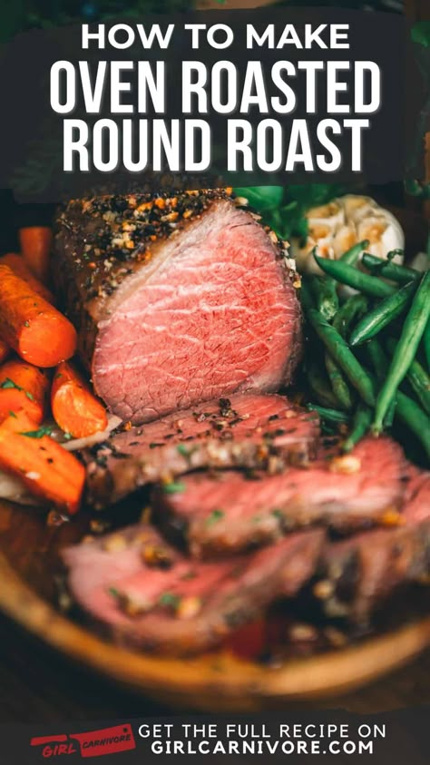 How to cook a round roast recipe in the oven How To Cook Bottom Round Roast, Bottom Round Roast Recipes Oven, Bottom Round Roast Oven, Beef Bottom Round Roast Recipes, Beef Bottom Round Roast, Roast Beef Recipes Oven, Hosting Meals, Beef Eye Round Roast, Top Round Roast Recipe