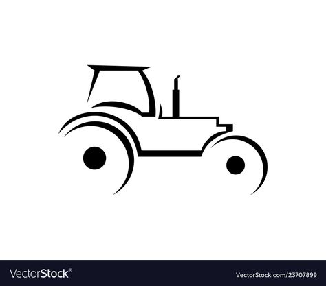 Simple Tractor Tattoo, Small Tractor Tattoo, Tractor Logo Design, Tractor Tattoo, Tractor Vector, Tractor Photography, Tractor Drawing, Tractor Logo, Small Tractors