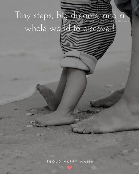 These first baby step quotes are perfect for celebrating that magical moment when your baby takes their first steps! Newborn One Month Quotes, My Firstborn Quotes, First Step Quotes, First Baby Quotes, Baby Steps Quotes, New Family Member Baby Quotes, New Born Baby Quotes Parents, Steps Quotes, New Baby Quotes