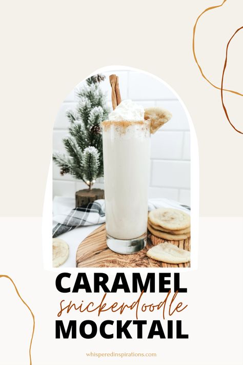 Looking for a festive yet balanced mocktail for the holidays? This non-alcoholic Caramel Snickerdoodle Mocktail is made with Torani Sugar-Free Brown Sugar and Cinnamon syrup, packed with 30 grams of protein, cinnamon, light whipped cream, and topped with just a little bite of a snickerdoodle cookie. This mocktail is perfectly paired with Christmas cookies or alone, whilst decking the halls! Holiday Mocktail, Rum Cocktail Recipes, 30 Grams Of Protein, Snickerdoodle Cookie, Cinnamon Syrup, Mocktail Recipes, Baking Decorating, Vodka Cocktails Recipes, Drink Recipes Nonalcoholic