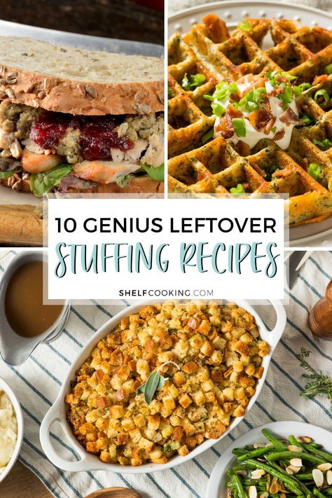 Don't throw that extra stuffing out! These leftover stuffing recipes are so delicious you'll wish it were Thanksgiving every month! Thanksgiving Leftover Stuffing Recipes, What To Do With Stuffing, Stuffing Leftover Ideas, Recipes Using Leftover Stuffing, Recipes With Leftover Stuffing, Dressing Leftover Ideas, Things To Make With Stuffing, Leftover Dressing Ideas, What To Do With Leftover Stuffing