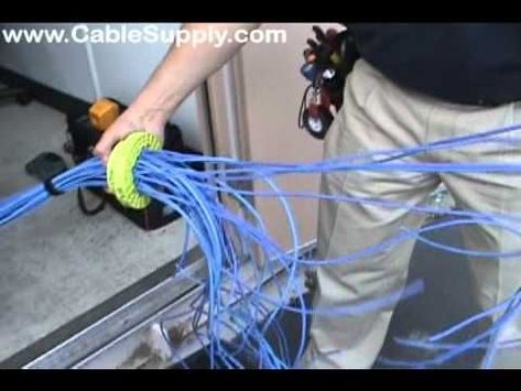 Bundling Ethernet Cable with the Cable Comb and Terminating a Patch Panel | Ethernet cable, Structured cabling, Structured wiring Data Center Design, Structured Wiring, Network Cabinet, Structured Cabling, Server Rack, Patch Panel, Cool Electronics, Network Cables, Wire Management